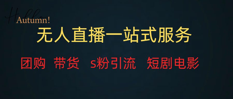 （7654期）无人直播全套服务，变现稳定