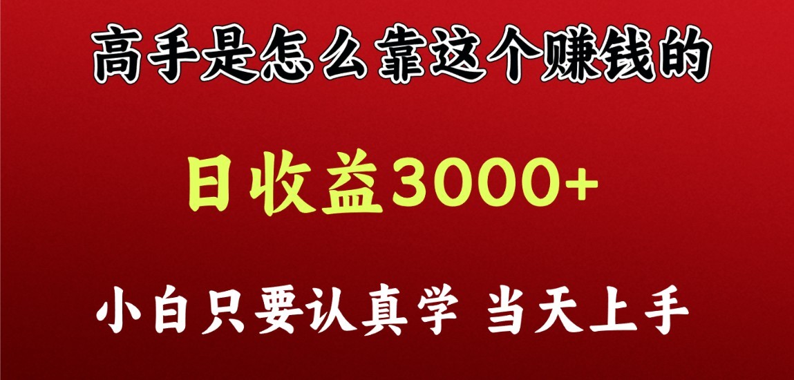 看高手是怎么赚钱的，一天收益至少3000+以上，小白当天上手