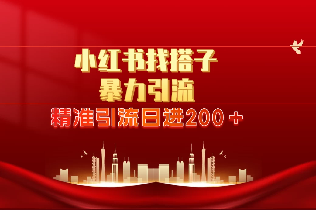 2024最新小红署引流思路，日进300＋，暴力引流+锁粉