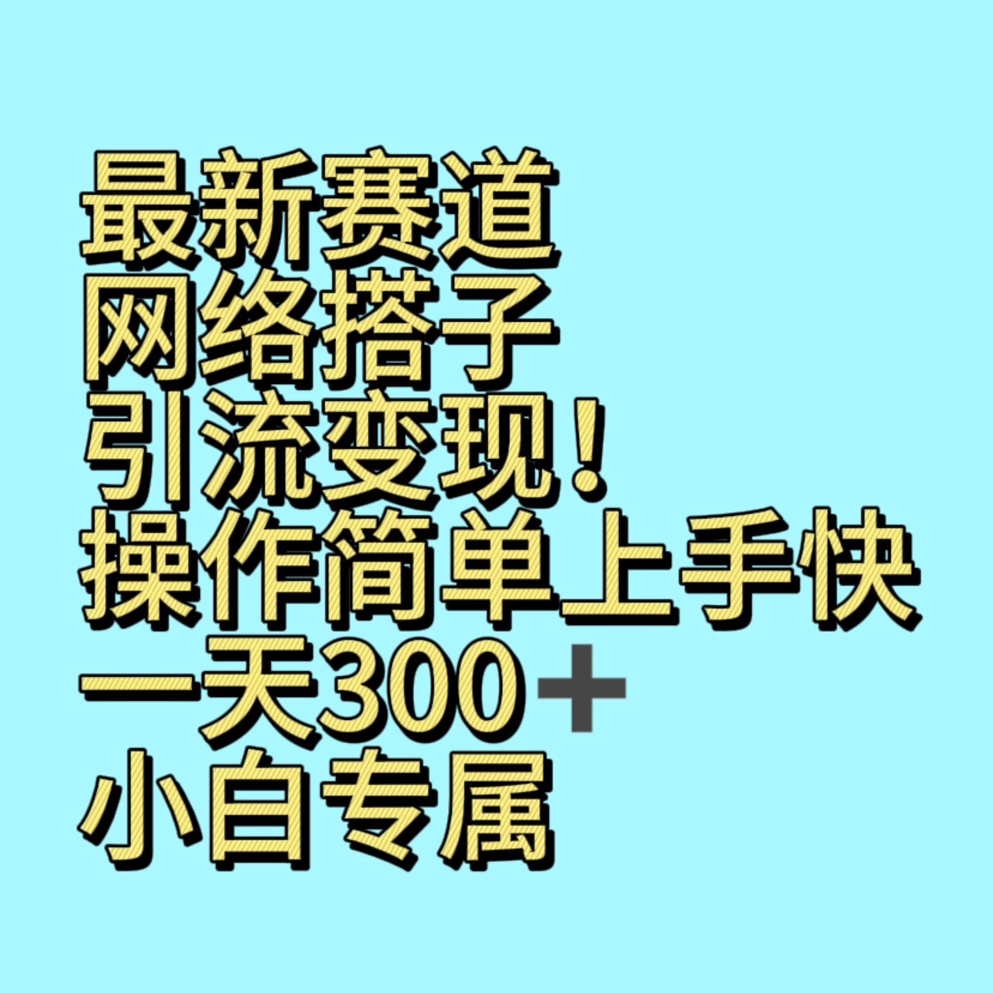 最新赛道网络搭子引流变现！操作简单上手快，一天300+，小白专属