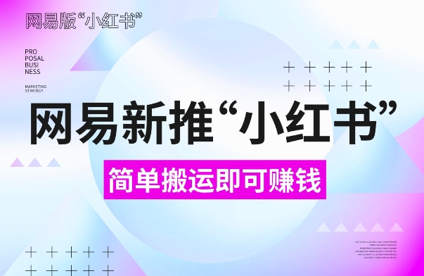 网易官方新推“小红书”，搬运即有收益，新手小白千万别错过(附详细教程)